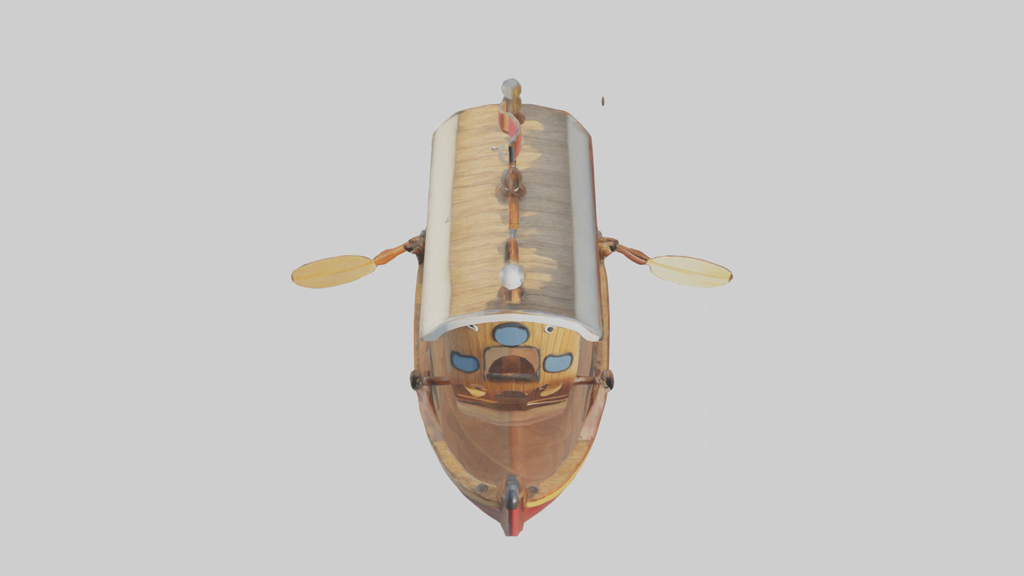 artoon Boat Paddle model 3D model