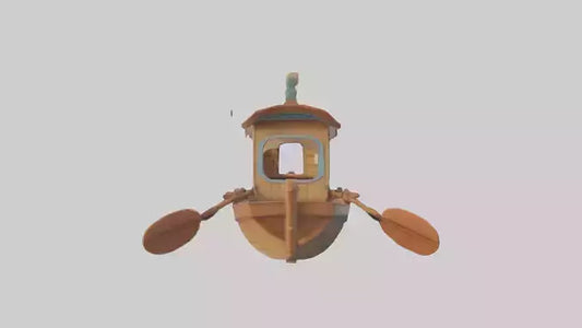 artoon Boat Paddle model 3D model