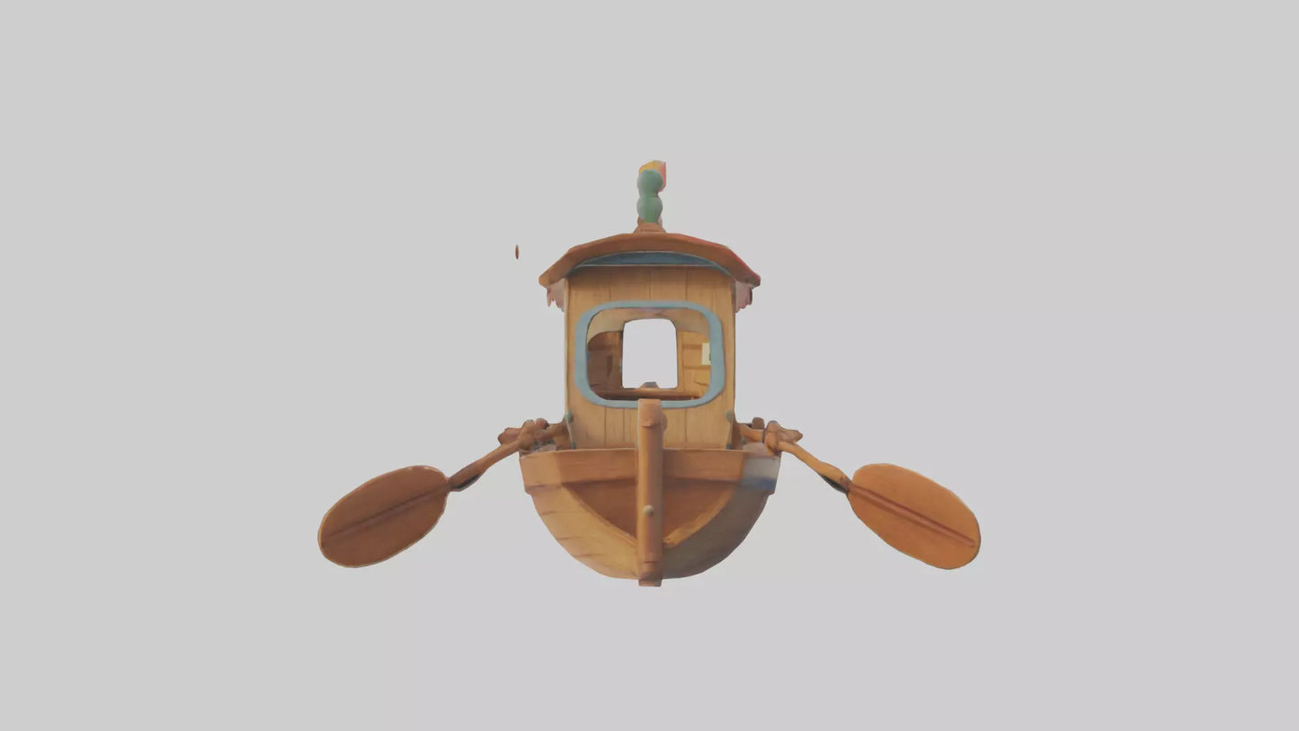 artoon Boat Paddle model 3D model