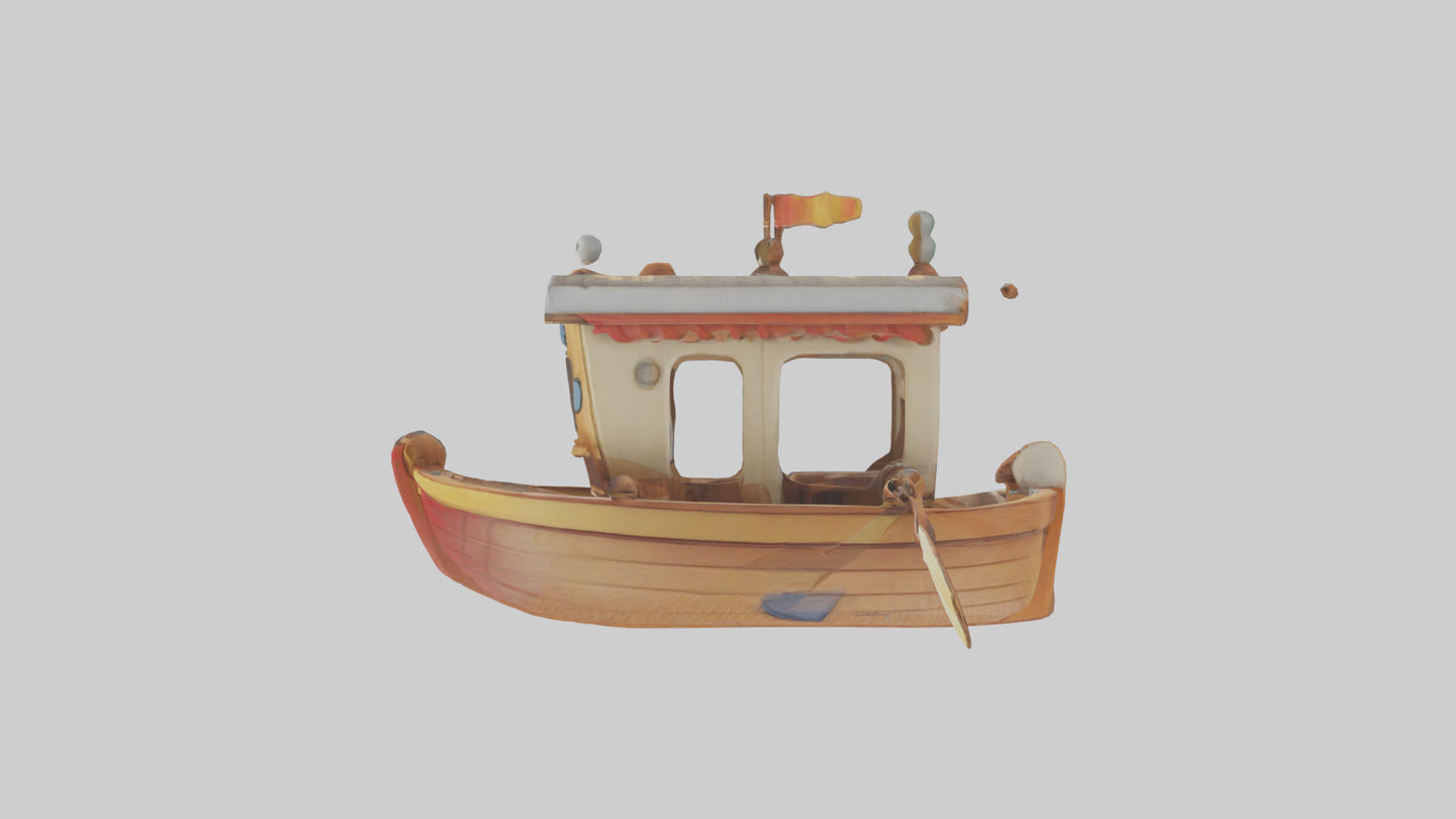 artoon Boat Paddle model 3D model