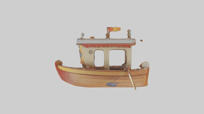 artoon Boat Paddle model 3D model
