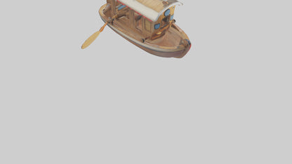 artoon Boat Paddle model 3D model
