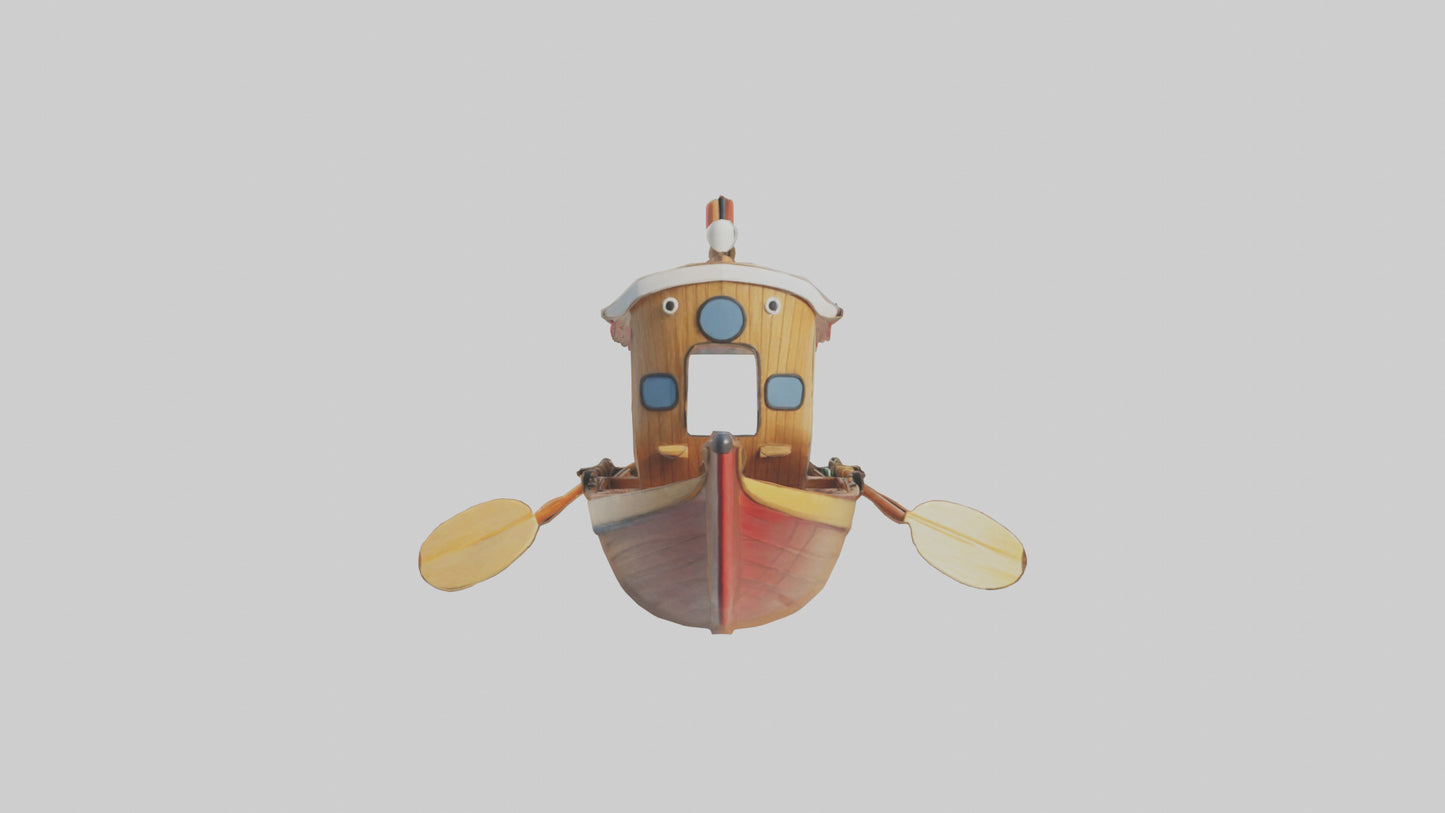 artoon Boat Paddle model 3D model