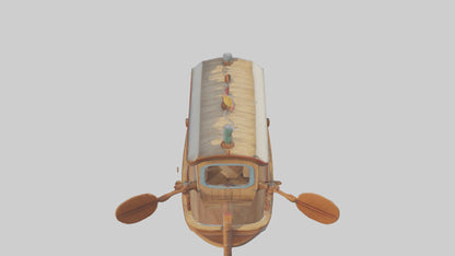 artoon Boat Paddle model 3D model