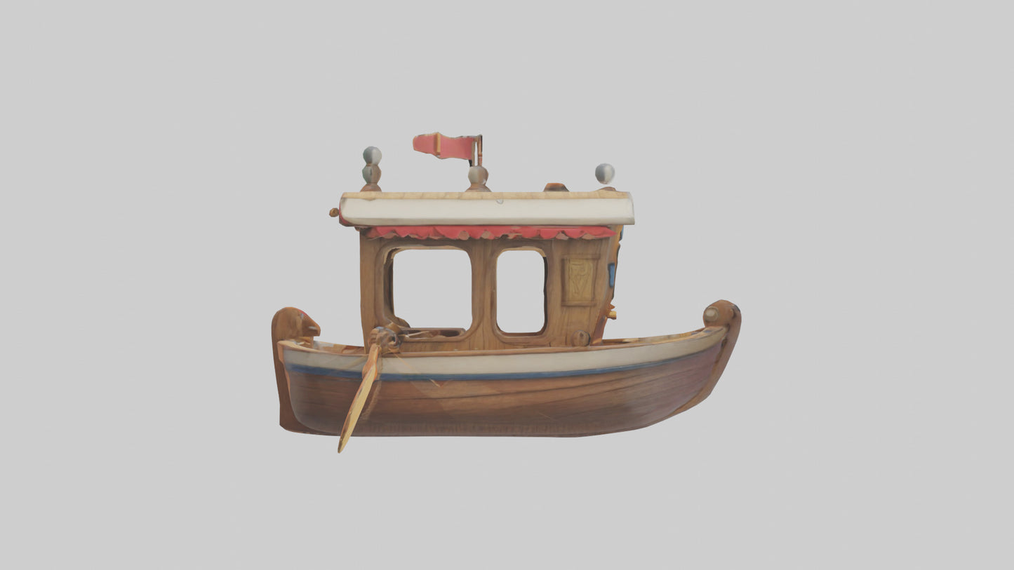 artoon Boat Paddle model 3D model