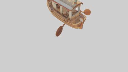 artoon Boat Paddle model 3D model