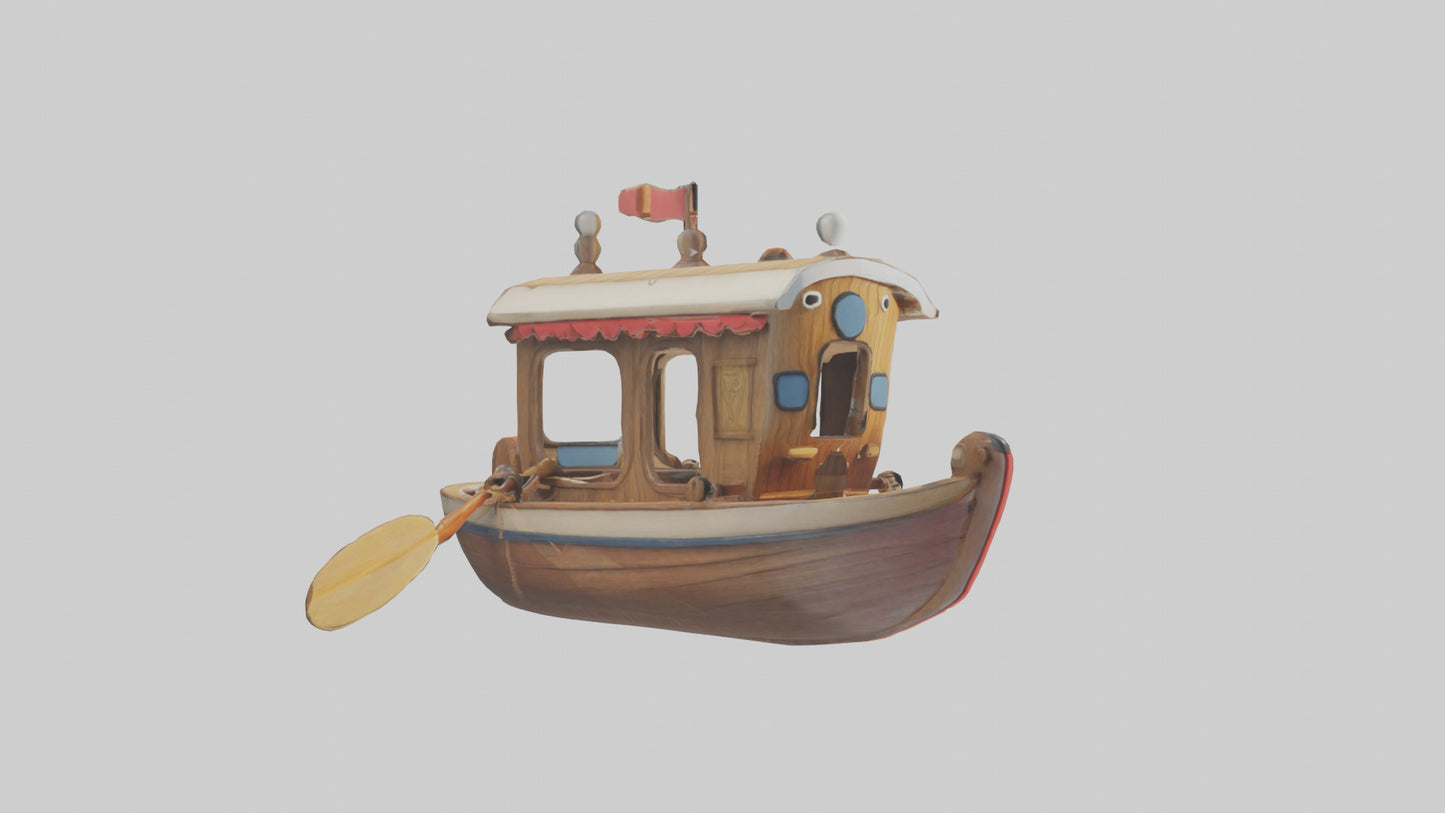 artoon Boat Paddle model 3D model