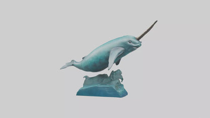 3D model arwhal Whale statue model VR / AR / low-poly