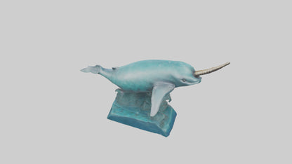 3D model arwhal Whale statue model VR / AR / low-poly