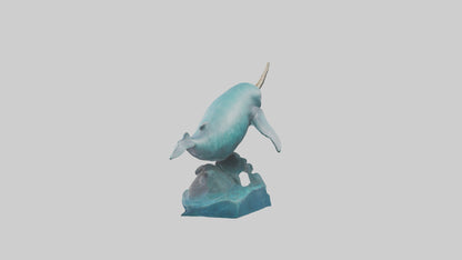 3D model arwhal Whale statue model VR / AR / low-poly