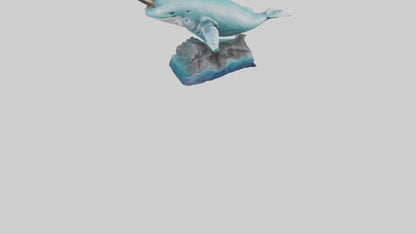 3D model arwhal Whale statue model VR / AR / low-poly