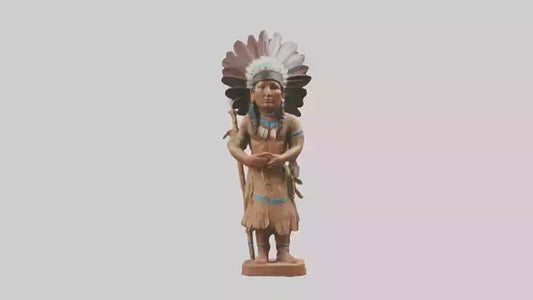 3D model ative American statue model VR / AR / low-poly