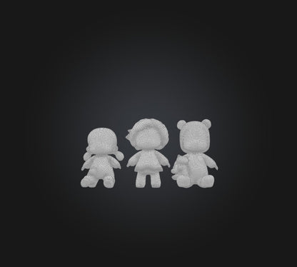 3D model baby doll toys VR / AR / low-poly