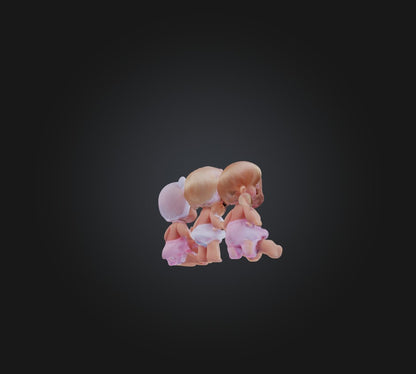 3D model baby doll toys VR / AR / low-poly