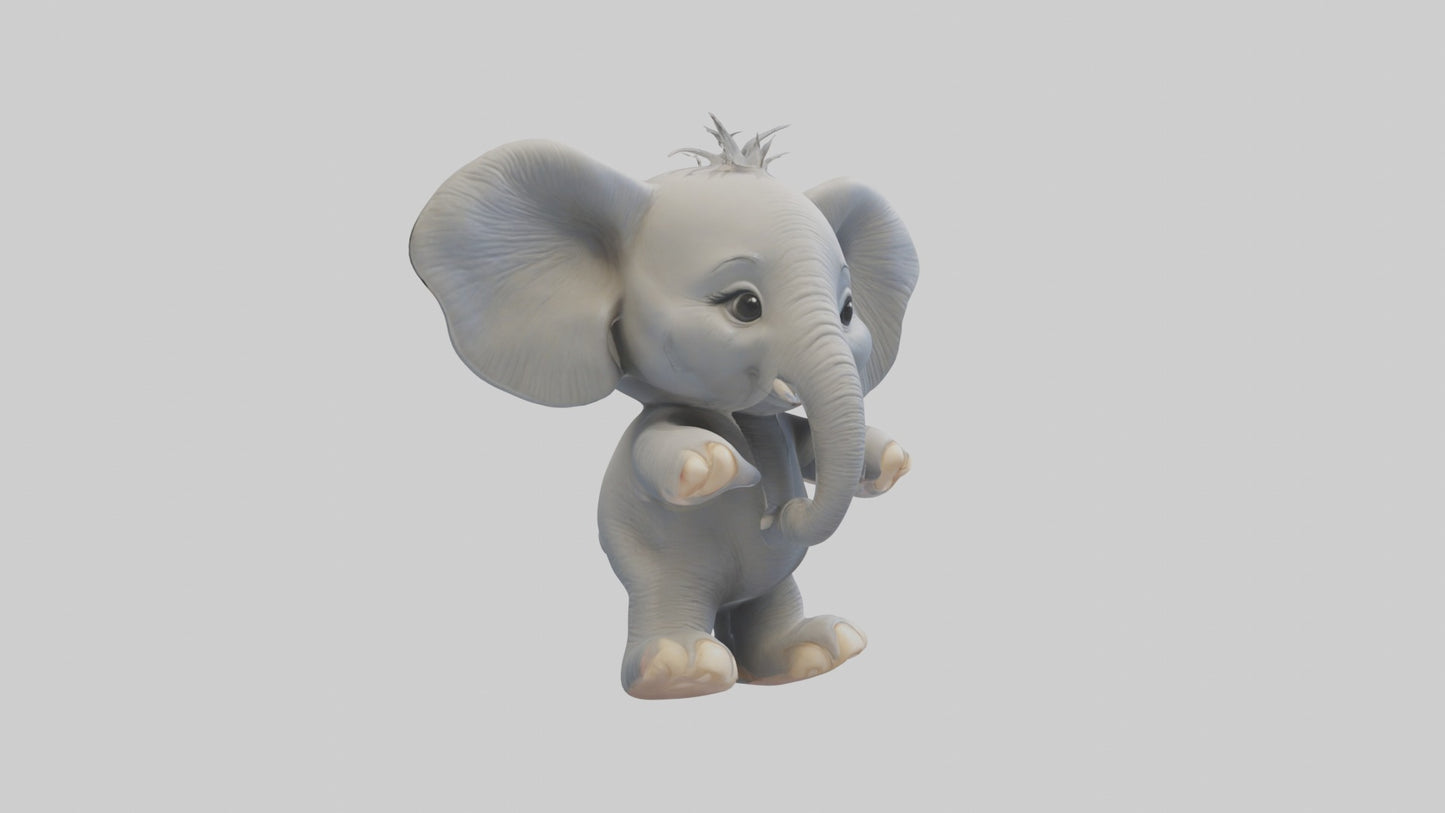 3D model Baby Elephant Model 1 VR / AR / low-poly