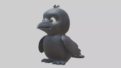 3D model Babycrow Model 1 VR / AR / low-poly