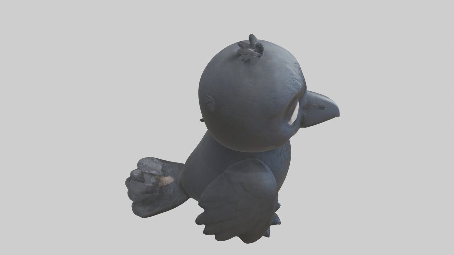 3D model Babycrow Model 1 VR / AR / low-poly