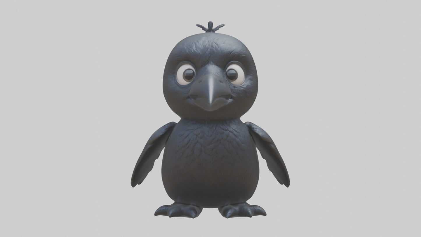3D model Babycrow Model 1 VR / AR / low-poly