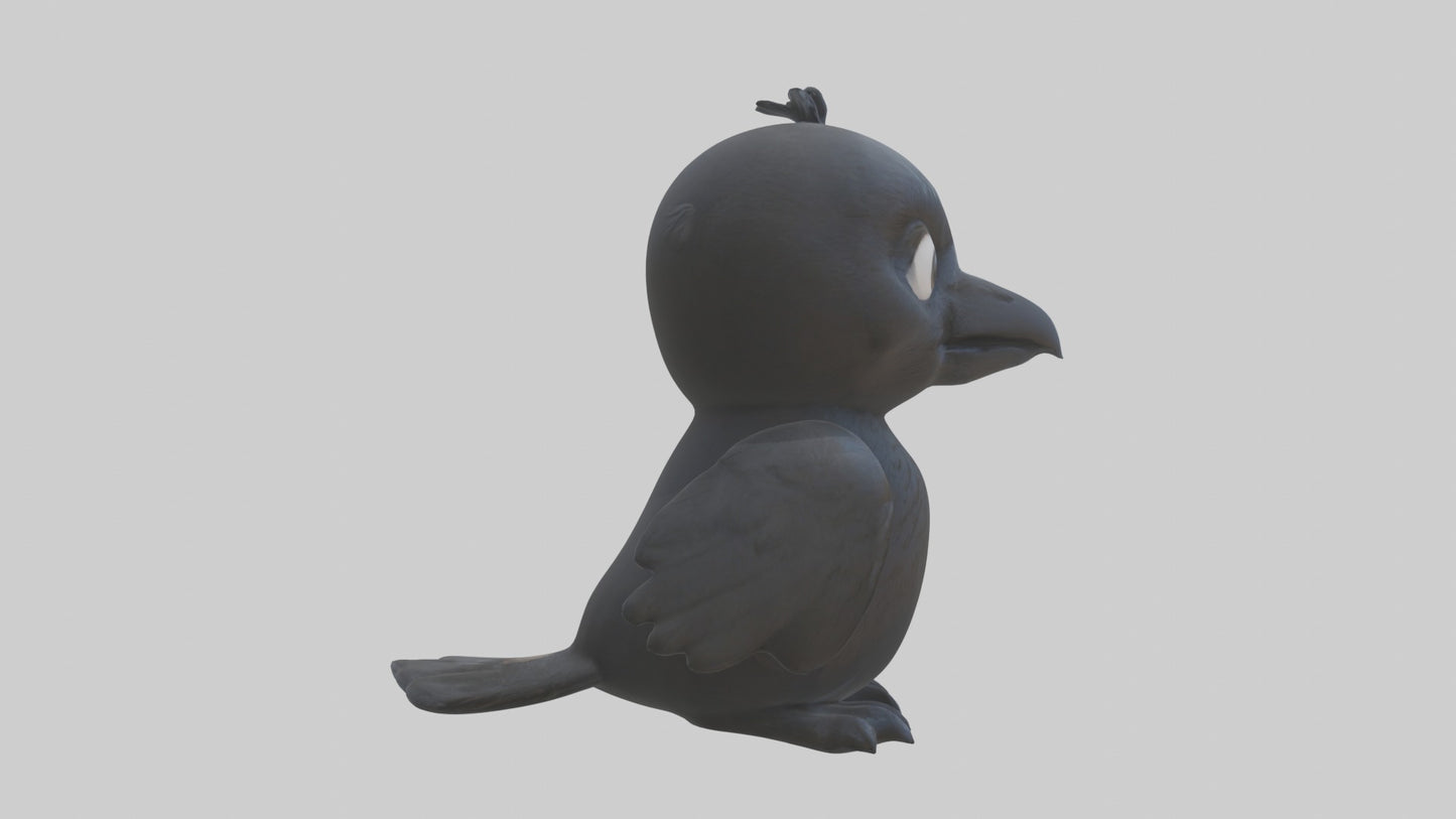 3D model Babycrow Model 1 VR / AR / low-poly