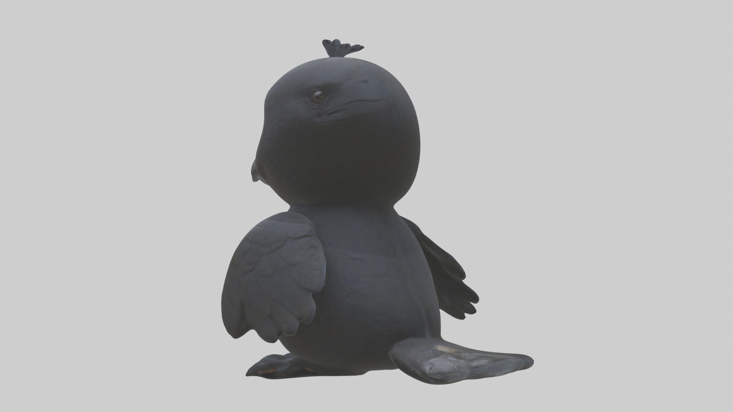 3D model Babycrow Model 1 VR / AR / low-poly