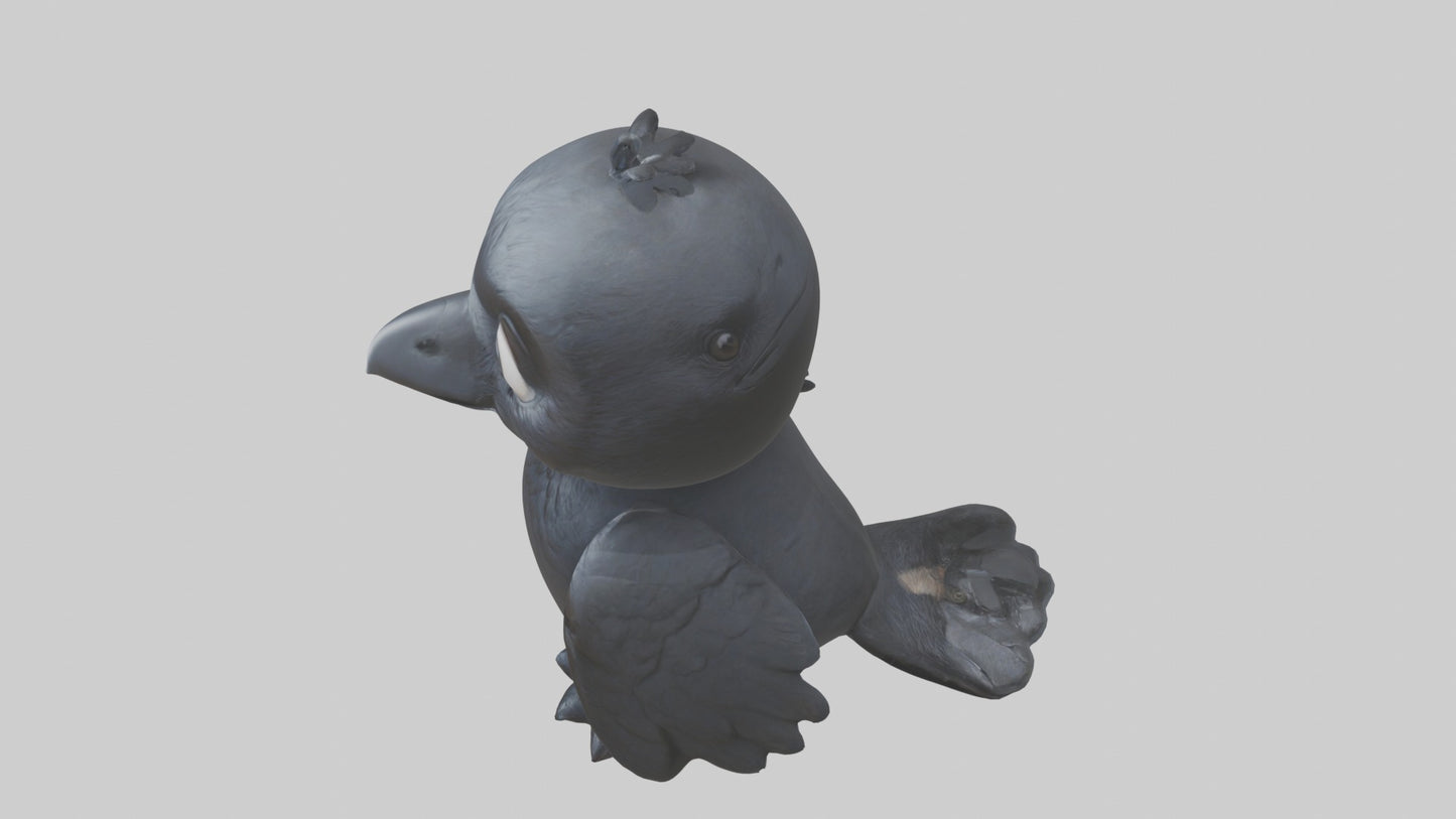 3D model Babycrow Model 1 VR / AR / low-poly