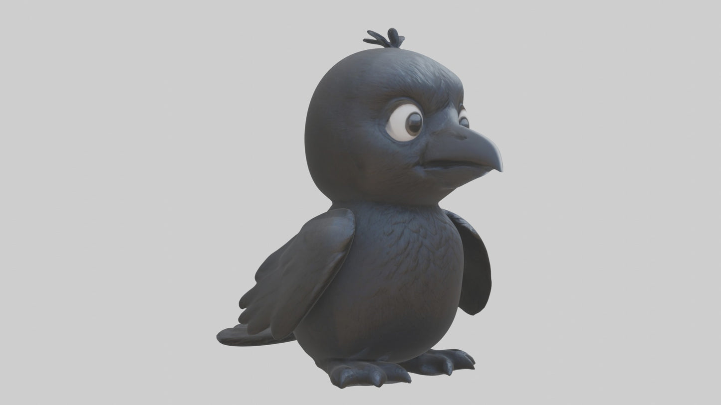 3D model Babycrow Model 1 VR / AR / low-poly