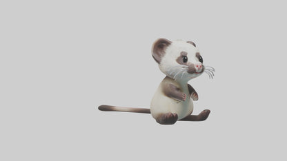 3D model Babyferret Model 1 VR / AR / low-poly