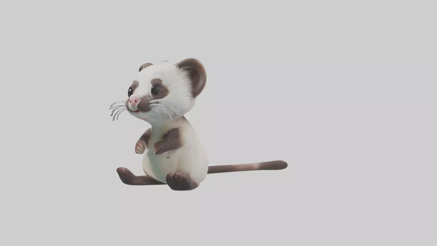 3D model Babyferret Model 1 VR / AR / low-poly