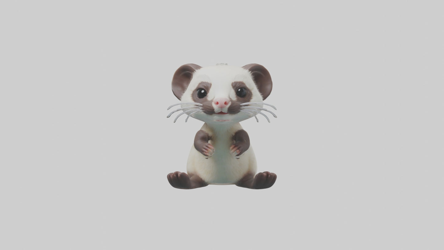 3D model Babyferret Model 1 VR / AR / low-poly
