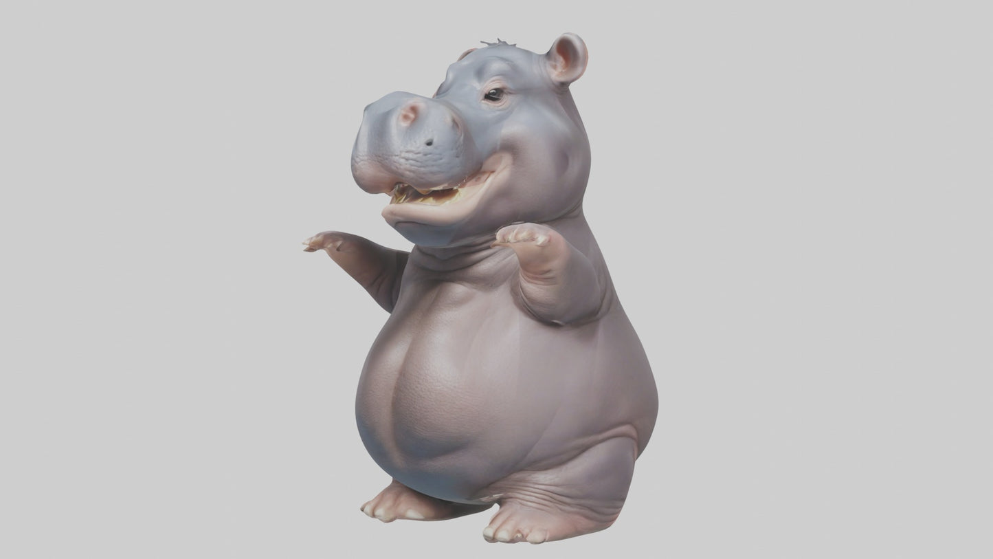 3D model Babyhippo Model 1 VR / AR / low-poly