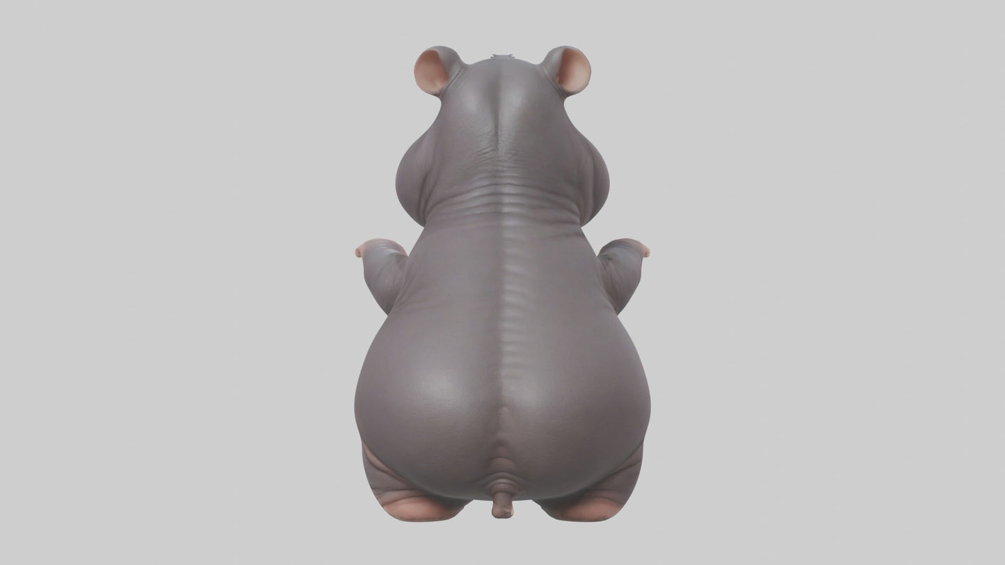 3D model Babyhippo Model 1 VR / AR / low-poly
