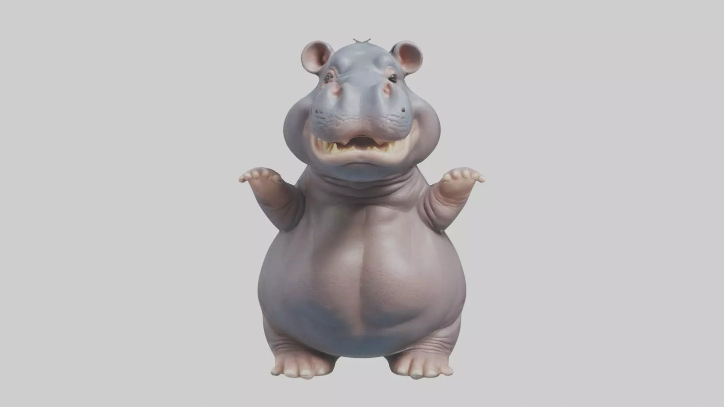 3D model Babyhippo Model 1 VR / AR / low-poly