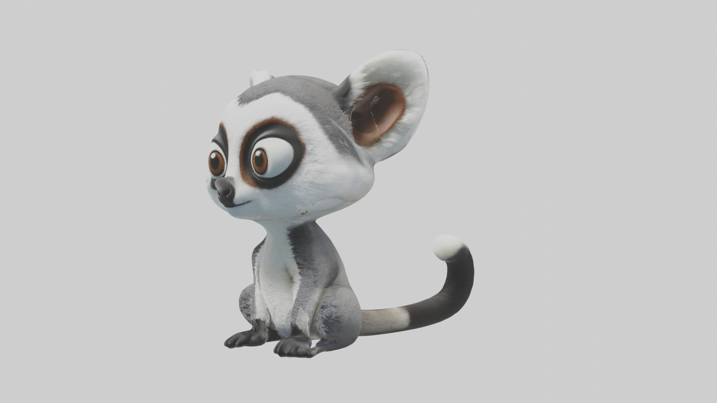 3D model Babylemur Model 1 VR / AR / low-poly