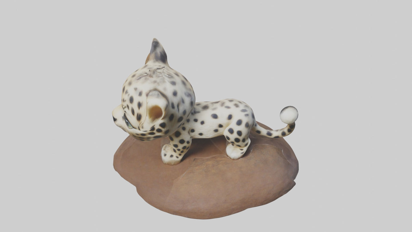 3D model Babyleopard Model 1 VR / AR / low-poly