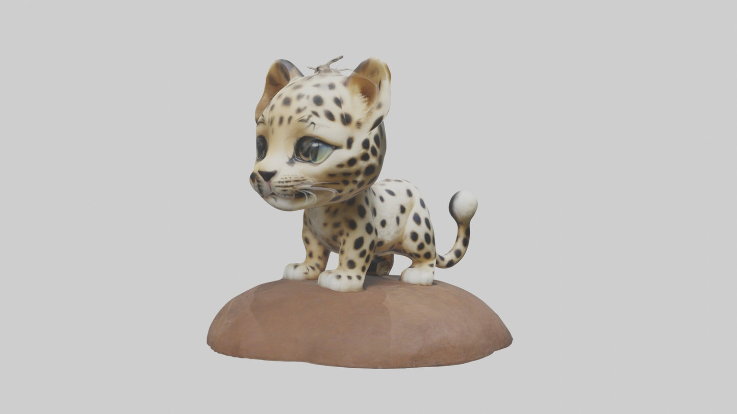 3D model Babyleopard Model 1 VR / AR / low-poly