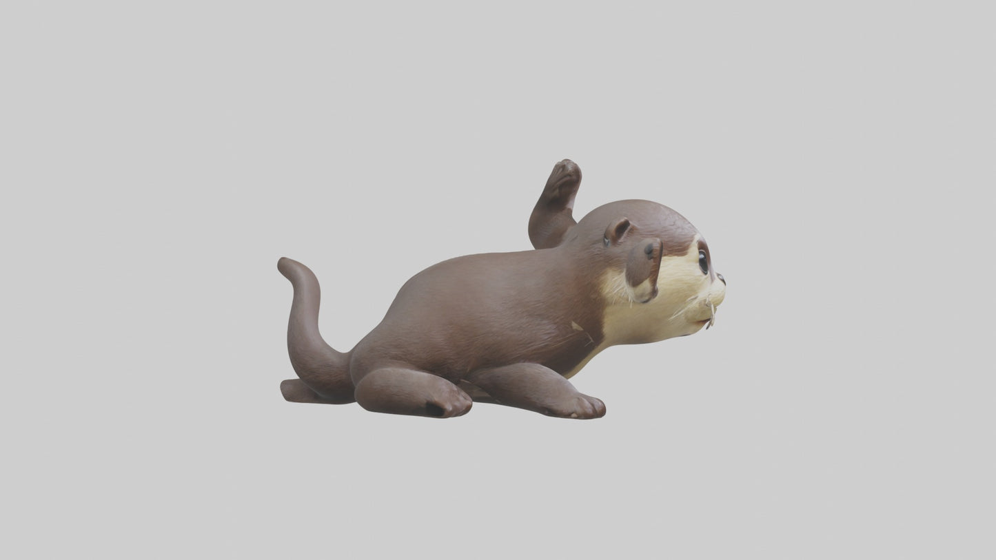 3D model Babyotter Model 1 VR / AR / low-poly
