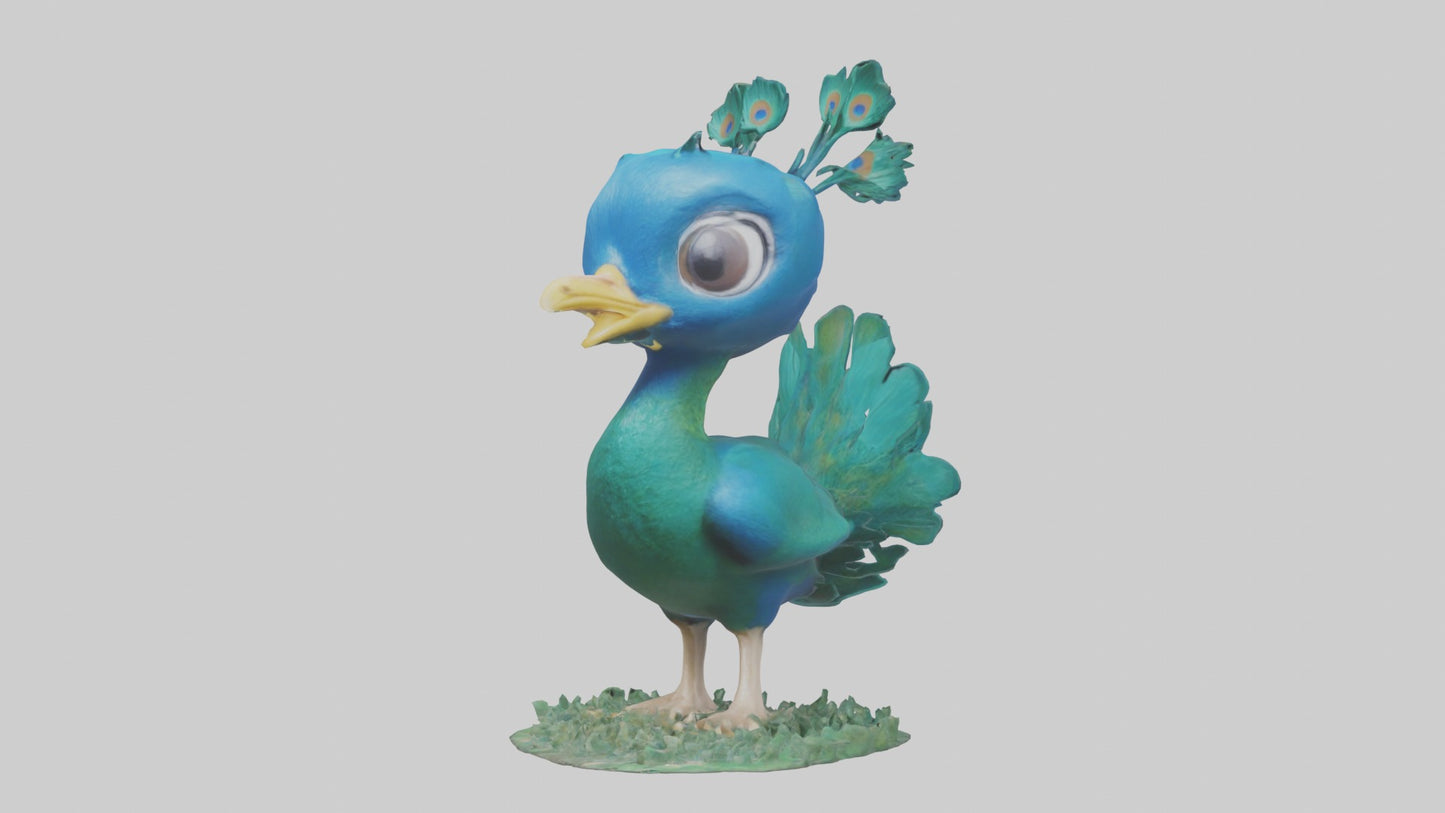 3D model Babypeacock Model 1 VR / AR / low-poly