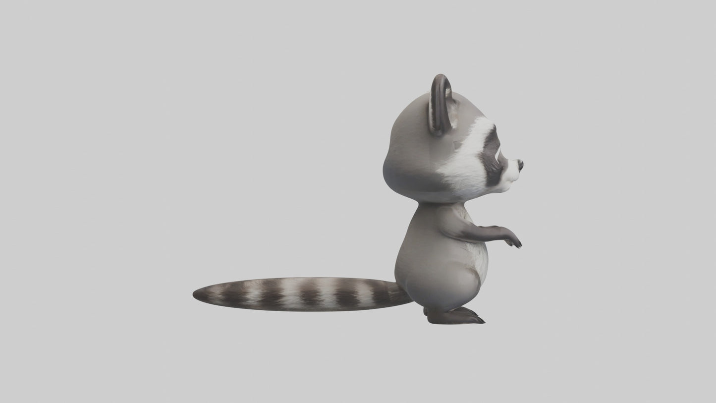 3D model Babyraccoon Model 1 VR / AR / low-poly