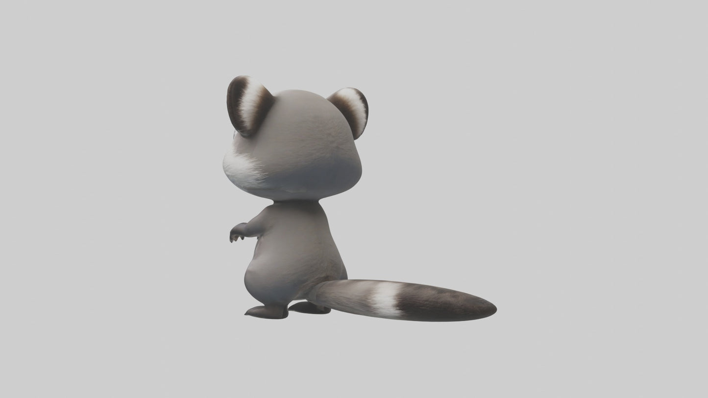 3D model Babyraccoon Model 1 VR / AR / low-poly
