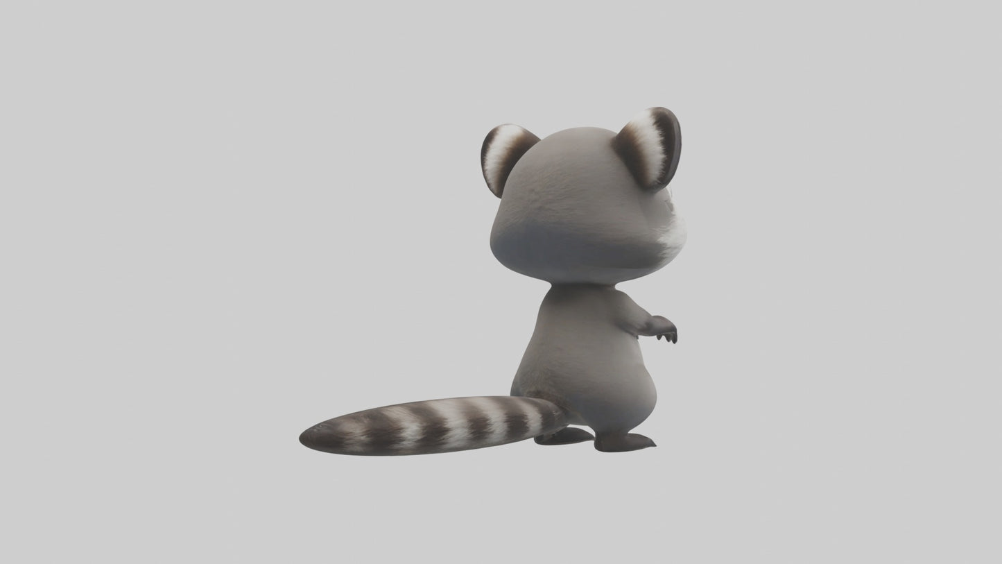 3D model Babyraccoon Model 1 VR / AR / low-poly