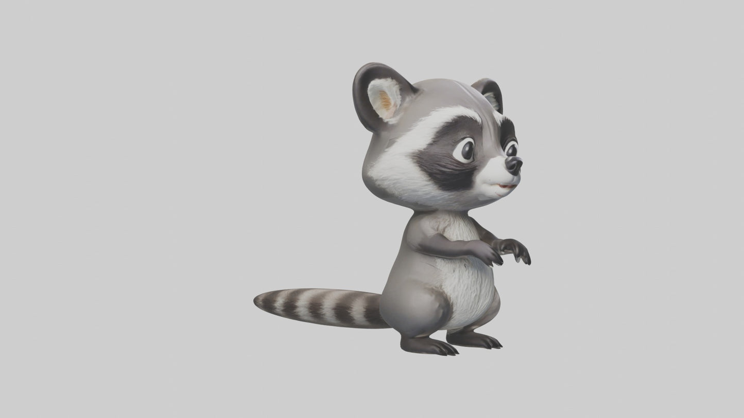 3D model Babyraccoon Model 1 VR / AR / low-poly