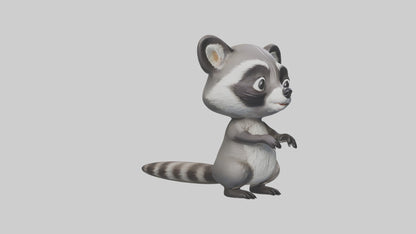 3D model Babyraccoon Model 1 VR / AR / low-poly