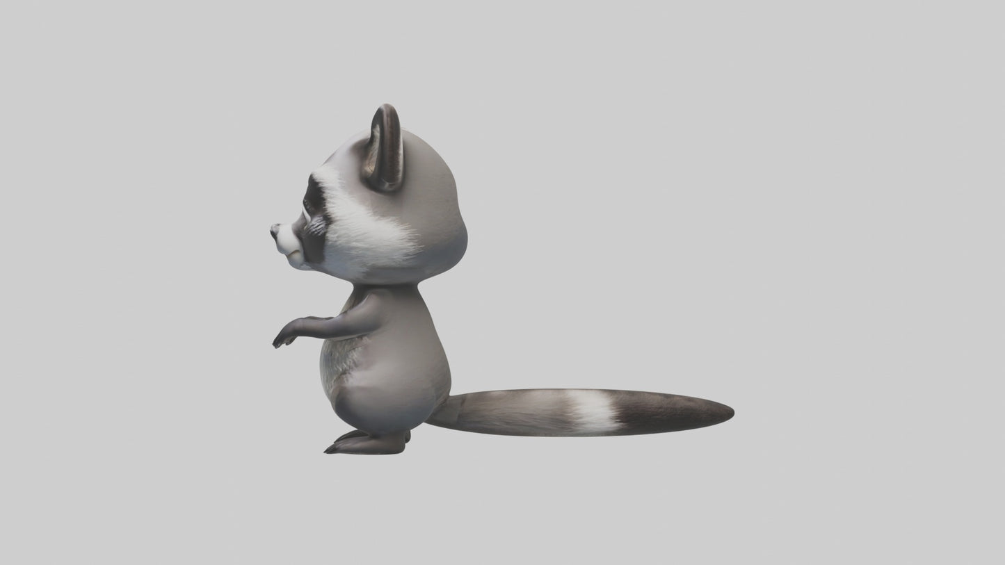 3D model Babyraccoon Model 1 VR / AR / low-poly