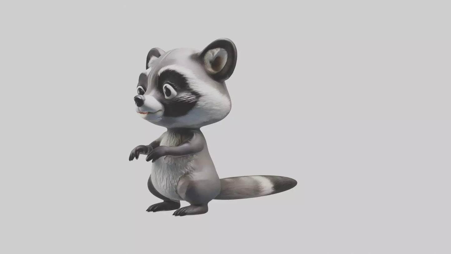 3D model Babyraccoon Model 1 VR / AR / low-poly