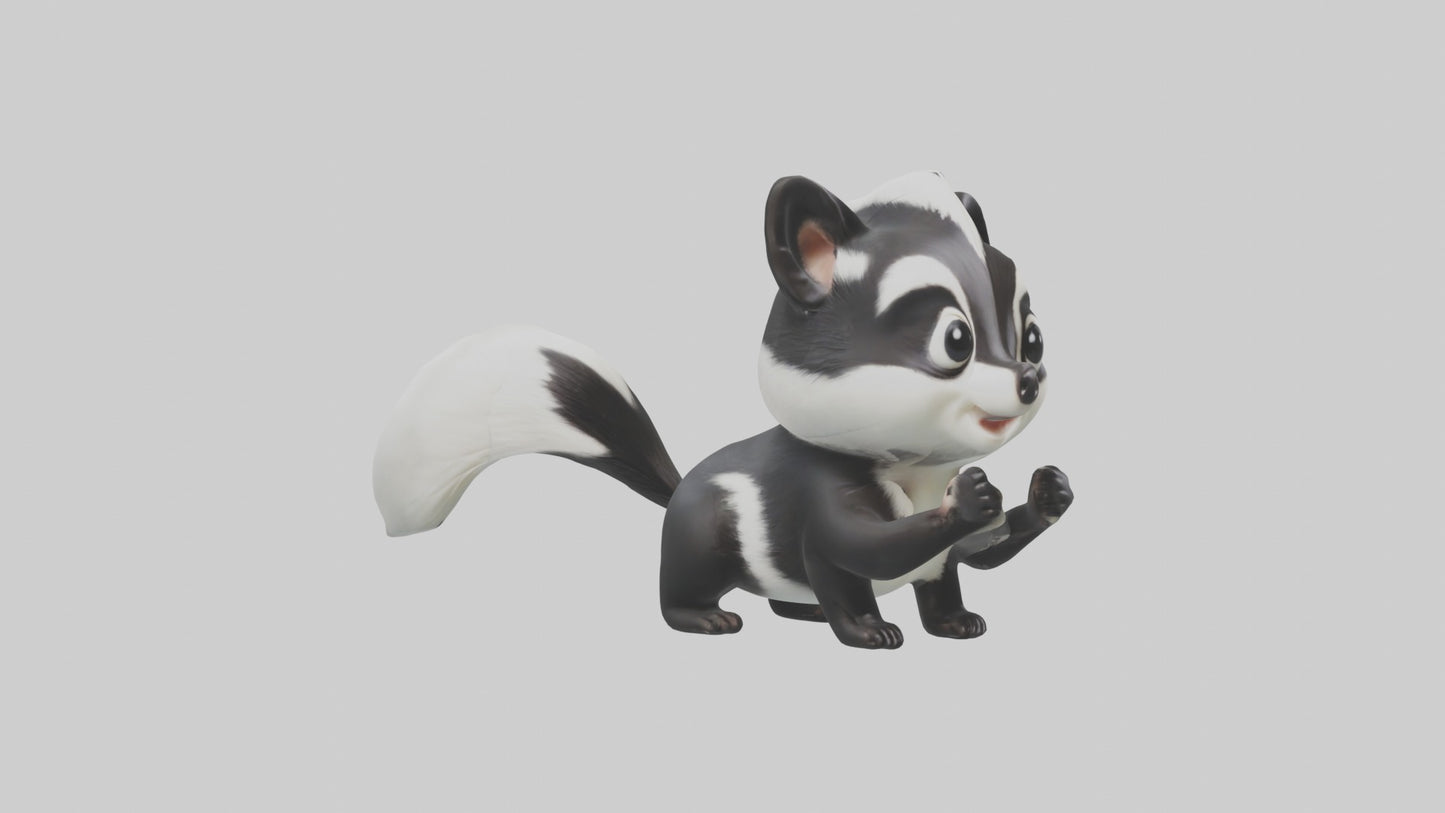 3D model Babyskunk Model 1 VR / AR / low-poly