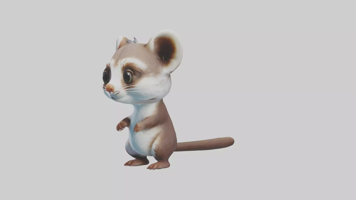 3D model Babyweasel Model 1 VR / AR / low-poly