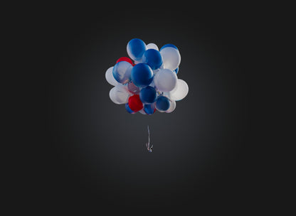 3D model balloons VR / AR / low-poly