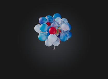 3D model balloons VR / AR / low-poly