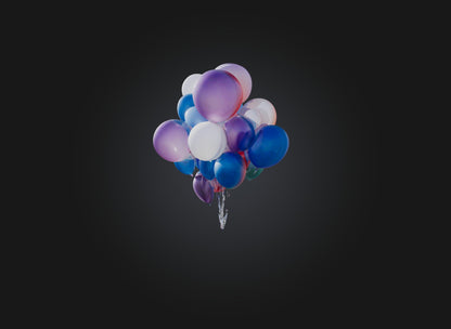 3D model balloons VR / AR / low-poly