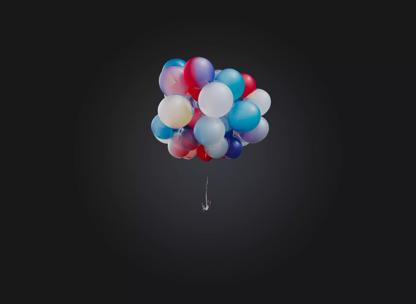 3D model balloons VR / AR / low-poly